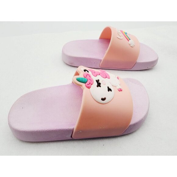 Unicorn slippers girls slide on shoes size 20/21 - Picture 2 of 7